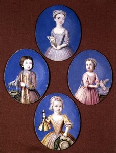 Miniature of the Four Whitmore Children by Paul Peter Lens